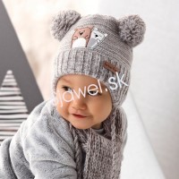 Detské čiapky zimné - chlapčenské so šálikom - model - 1/869